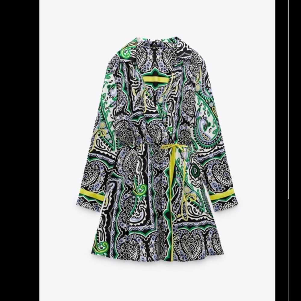 PRINTED MINI DRESS - Picture 9 of 10